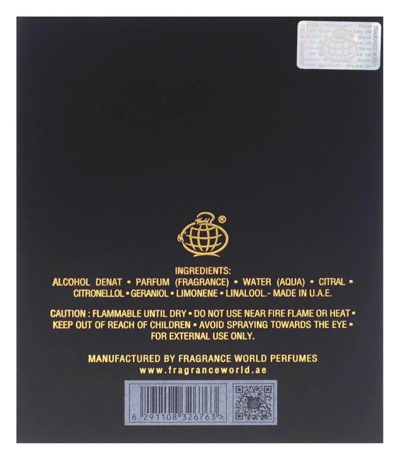 Fragrance World Imperium Eau de Parfum for Men - Captivating Blend of Citrus & Aromatic Spices, Perfect for Bold Confidence & Timeless Elegance